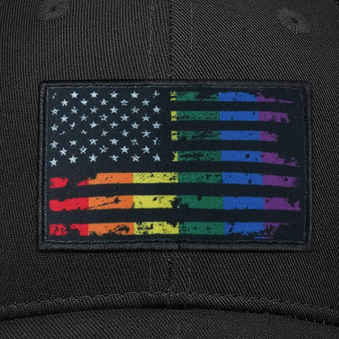 American Flag Hat Pride Hat LGBT Baseball Cap USA Trucker Hat Black Snapback Rainbow Hat Adjustable Dad Hat for Men Women...