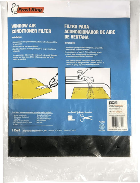 Frost King Air Conditioner Filters, 15 in. x24 in. x3/16 in. , Open Cell Foam...