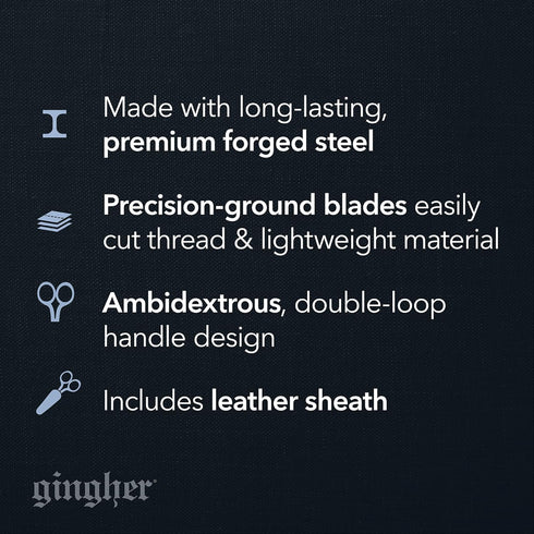 Gingher Embroidery Scissors 4"...