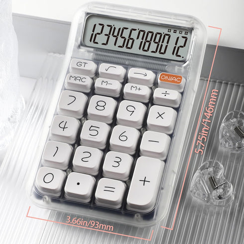 Mechanical Switch Calculator,12 Digits,Large LCD Display,Purple Calculator Big Buttons,Cute Calculator,Calculators Desktop Calculator,Aesthetic Ca...