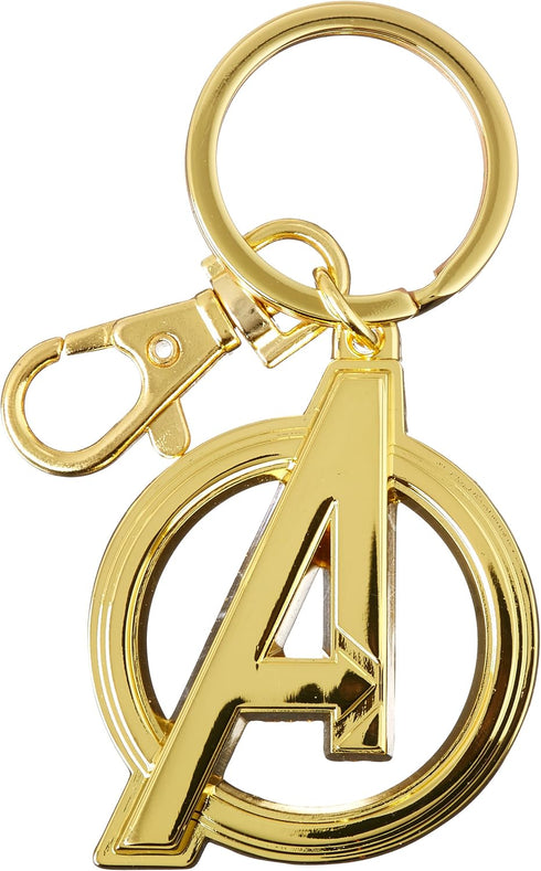 Marvel 68801 Avengers Logo in Gold - Pewter Key Ring Action Figure Accessories, 3"...