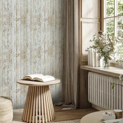 Abyssaly Peel and Stick Wallpaper 17.71 in X 18 ft Self-Adhesive Removable Wood Wallpaper Decorative Wall Easy to Clean for Home Decoration and Fu...