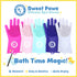 Silicone Spa Dog & Cat Bathing & Grooming Gloves, 2 Count, Reversible, Nontoxic, & Easy to Clean, Thousands of Massaging Micro-bristles to Pamper ...