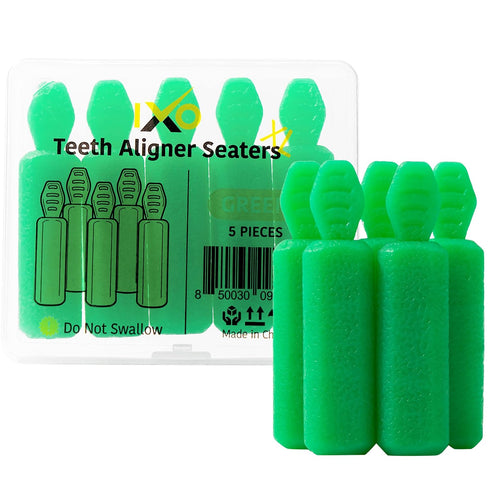 IXO XL Aligner Seater Chewies with Grip Handle for Invisalign Trays - Mint Scent, 5-Pack, with Storage Case...