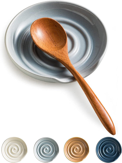 Spoon Rest, Spoon Holder with Swirl Shape, Perfect for Preventing Sauce Spillage, Cooking Utensils Holder for Spatula, Coffee Spoon, Spoon Cradle,...
