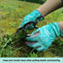 Leather Gardening Gloves for Women, Breathable Spandex & Thorn Proof Garden Gloves for Weeding Planting Digging, Flexible Touch Screen Grip - Medi...