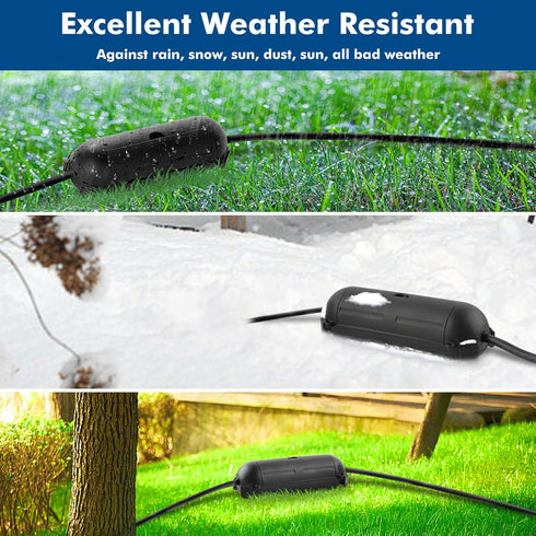 Restmo 2 Pack Compact Outdoor Extension Cord Cover, IP44 Waterproof Box and Safety Housing Case, Ideal to Protect Outdoor Plugs, Electrical Connec...