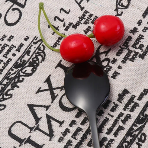 Buyer Star 12 Pieces Black Teaspoons 5.5-Inch Mini Coffee Spoons Stainless Steel Sugar Demitasse Espresso Spoons...