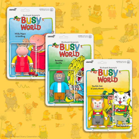 Super7 Richard Scarry ReAction W1 - Huckle Cat Action Figure...