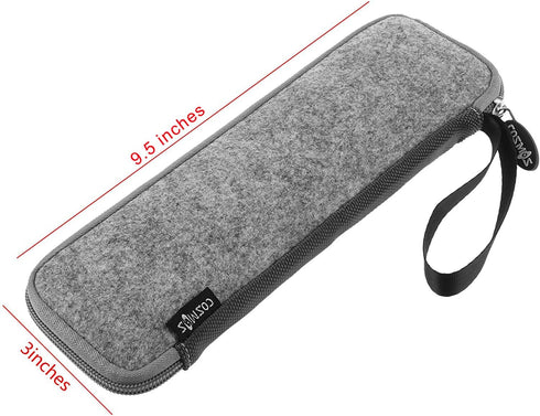 COSMOS Portable Travel Felt Tableware Carrying Storage Case Zipper Bag for Cutlery Kit Flatware Chopsticks Spoon Fork in Camping Travel Picnic Off...