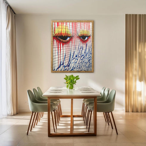 Posterizer 1 pcs-vibrant psychedelic abstract colorful art of eyes 2-Abstract & Modern Art-Fantasy & Fiction Art-Gift for Men Women Entrepreneur T...