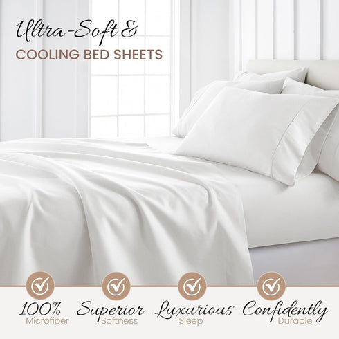Linen Market Double-Brushed Patterned Microfiber Twin Sheet Set 3 Piece – Oeko-TEX Certified Ultra Soft & Wrinkle-Free - 16" Deep Pocket Sheets - ...