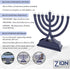 Zion Judaica Mini LED Hanukkah Menorah Battery or USB Operated - Multiple Light Settings On The Go Hanukkiah for Chanukah Decorations (Blue)...