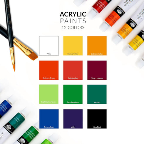 Royal & Langnickel Paint 12PK 12/PKG, 0.4 Fl Oz (Pack of 12), Acrylic Set...