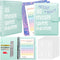 100 Envelopes Challenge Binder, A5 Money Saving Budget Binder with Cash Envelopes, Savings Challenges Book (Blue)...