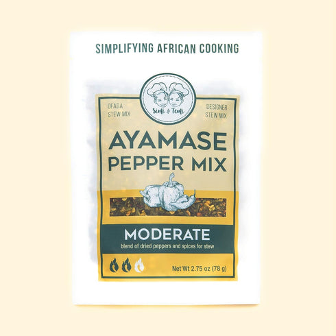 Simi & Temi Ayamase Pepper Mix | Nigerian Stew| No Preservatives| Dried Peppers| 2.75 oz | Moderate Spicy...