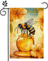 Summer Bee Garden Flag, Welcome Garden Flags, 12x18 Inch Vertical Double Sided Burlap, Flowers Bee Holiday Party Yard Lawn Flag, Outdoor Patio Hou...