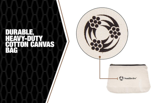 Southwire 58282840 12 in. Canvas Zipper Bag Tool Pouch...