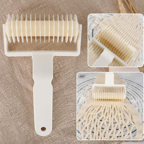Lamoutor 2Pcs Lattice Roller Cutter Pastry Cutter Roller DIY Baking Tool for Dought Cookie Pie Pizza Bread Pastry...