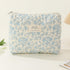 Kawaii Floral Makeup Bag Coquette Aesthetic Cosmetic Bag Large Travel Make up Organizer Cute Pouch Cotton Quilted Toiletry Bag for Women Girls Kaw...