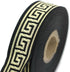 11 Yard Spool 0.86" Wide Gold Black Greek Key Jacquard Trim Embroidered Ribbon Woven Border Vintage Banding Trims 22062...