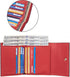 Travelambo RFID Blocking Small Mini Compact Wallet Coin Pouch Holder Trifold Credit Card Holder Pocket Purse for Women (Napa Red)...