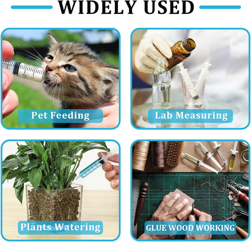 30 Pack 5ml Plastic Syringe Without Needle, Sterile - Syringes Tools for Feeding Pets, Measuring Syringe, Scientific Labs, Oil or Glue Applicatorc...