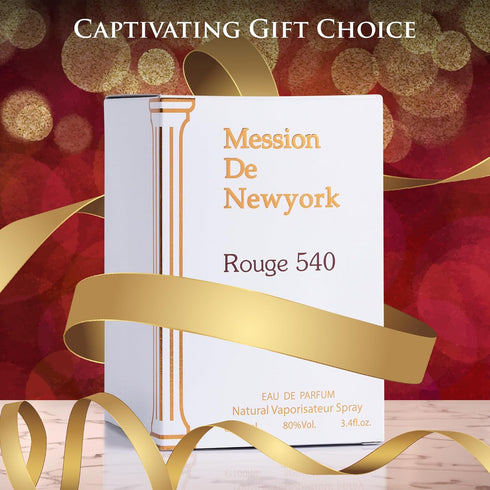 Mession de New York Rouge 540 Eau De Parfum for Men and Women - Saffron & jasmine as top notes - Base of Cedar & Fir Resin - Fragrance Choice for ...