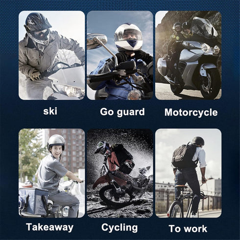 Motorcycle Bluetooth 5.0 Helmet Headset Wireless Headphones for Universal Audio System Thinnest Speakers with IPX7 Waterproof/Hand Free/FM/Easy Se...