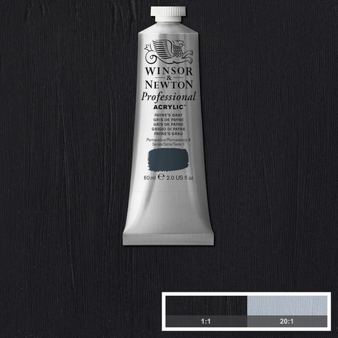 Winsor & Newton Professional Acrylic Paint, 60ml (2-oz) Tube, Payne's Gray...