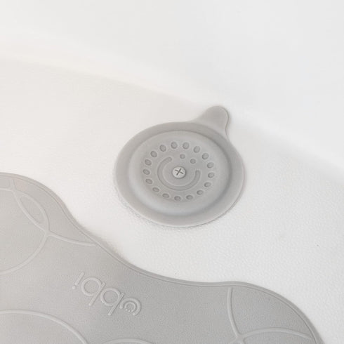 Ubbi Bathtub Drain Cover, Silicone Drain Stopper with Suction, Baby Bath Time Accessory, Gray...