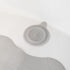 Ubbi Bathtub Drain Cover, Silicone Drain Stopper with Suction, Baby Bath Time Accessory, Gray...