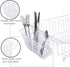 Kitchen Details Cutlery Basket | Hanging | Attach to Standard Dish Drying Rack | Utensil Caddy | Vinyl Coated | 3 Compartment | White...