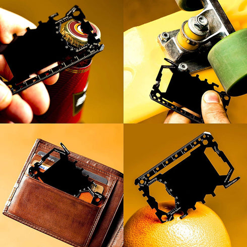 Multitool 46 in 1 Wallet Tool Stocking Stuffers Gifts for Men - Outdoor Camping Survival Accessories Multipurpose Ninja Gear Gadget for Man - Port...