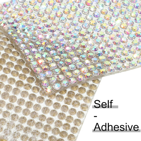 5 Rolls Self Adhesive Crystal Rhinestone Diamond Roll Ribbon Bling Gemstone Strips Sticker Rhinestone for Craft with 2 mm Rhinestone 4.5 Yards (Mu...