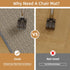 Linen Office Chair Mat for Hardwood Floor, 36"x48" Desk Chair Mat for Hard Floors,Anti-Slip Under Desk Rug Floor Protector for Rolling Chair, Comp...