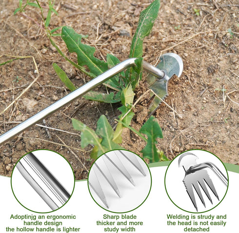 Weeding Rake Weed Remover Weed Puller Tools Hand Weeder Yard for Vegetable Gardening Backyard Farm Planting & Weeding (2 piece)...