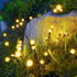 2 Pack Solar Garden Lights, 12 LED Solar Powered Firefly Lights, Starburst Swaying Light Waterproof, Solar Garden Decorative Lights, Outdoor Yard ...