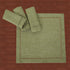 Grelucgo Set of 4 Handcrafted Solid Sage Green Color Dinner Napkins, Double-Hemstitched, Square 18 x 18 Inch...