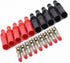 10Pcs Insulated Safety Straight Seal Protection Shrouded 4mm Banana Plugs Solder DIY Banana Plug Connectors for Multimeter Test Leads Ends Probes ...