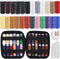 Leather Sewing Kit, Basic Hand Sewing Starter Set for Beginner, Leather Sewing Needle and 24-Color Waxed Thread Kit for Adults, Beginner, Home Tra...