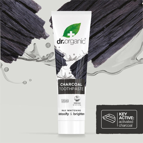 Dr Organic Extra Whitening Charcoal Toothpaste 100ml...
