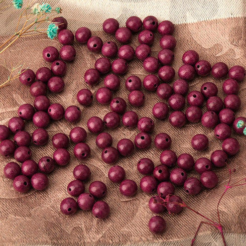 200pcs 8mm Natural Sandalwood Round Beads Gorgeous Craft Handmade Polished Spacer Mala Pray Beads with Elastic Cord for Bracelets DIY Rosary Tasbi...