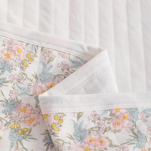 NTBAY Jersey Cotton Quilted Toddler Blanket, Breathable and Warm for Boys and Girls Baby Blanket, 30x40 Inches, Pink Floral...