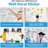 Extra Large Whiteboard Decal Sticker, Self-Adhesive Paper Message Board (6.5 FEET) Peel and Stick Wallpaper with 4 Dry Erase Markers, Size 17.7” X...