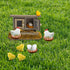 Miniature Retro Wooden Chicken Coop Mini Family Chicken,Hen,Chick,Egg,Chicken Nest Ornament Micro Landscape Fairy Garden Decor...