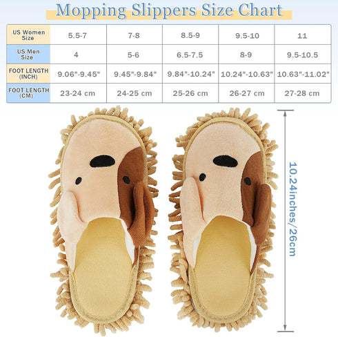 Floor Cleaning Mop Slippers Chenille Fibre Detachable Shoes Cover Mopping Dusters for Men and Women...