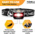 Foxelli LED Headlamp Flashlight for Adults & Kids, Running, Camping, Hiking Head Lamp with White & Red Light, Lightweight Waterproof Headlight wit...
