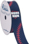 Ribbli Grosgrain Baseball Home Run Craft Ribbon,7/8-Inch x 10-Yard,Navy/White/Red...