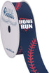 Ribbli Grosgrain Baseball Home Run Craft Ribbon,7/8-Inch x 10-Yard,Navy/White/Red...